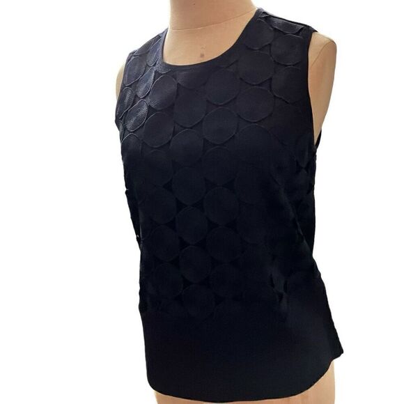 Ann Taylor Black Geometric Top / SZ: S / NWT - Picture 2 of 6